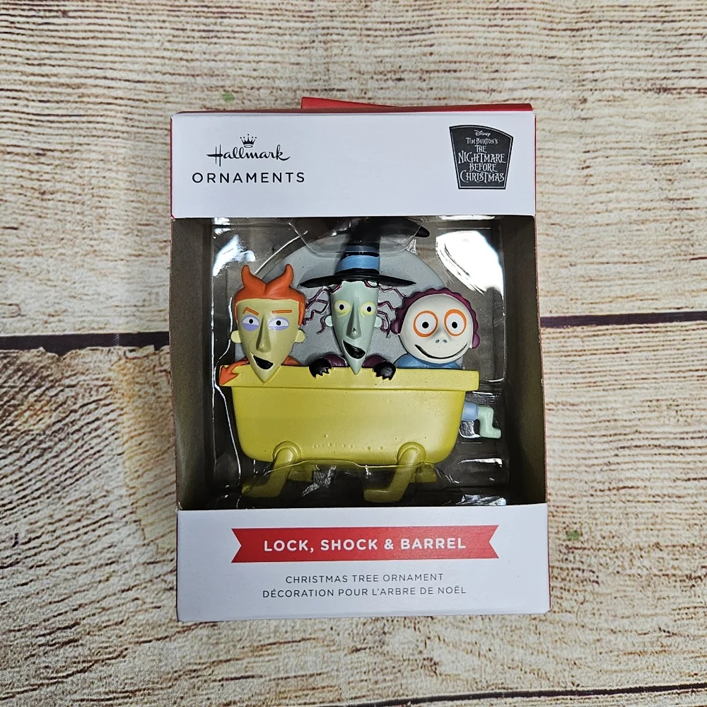 Disney Nightmare Before Christmas Lock, Shock and Barrel christmas ornament